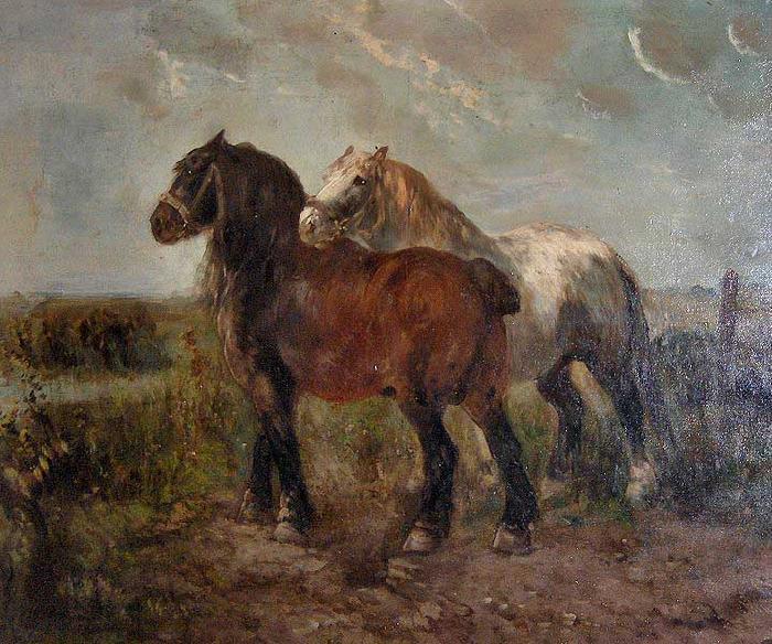 unknow artist Brabant draught horses